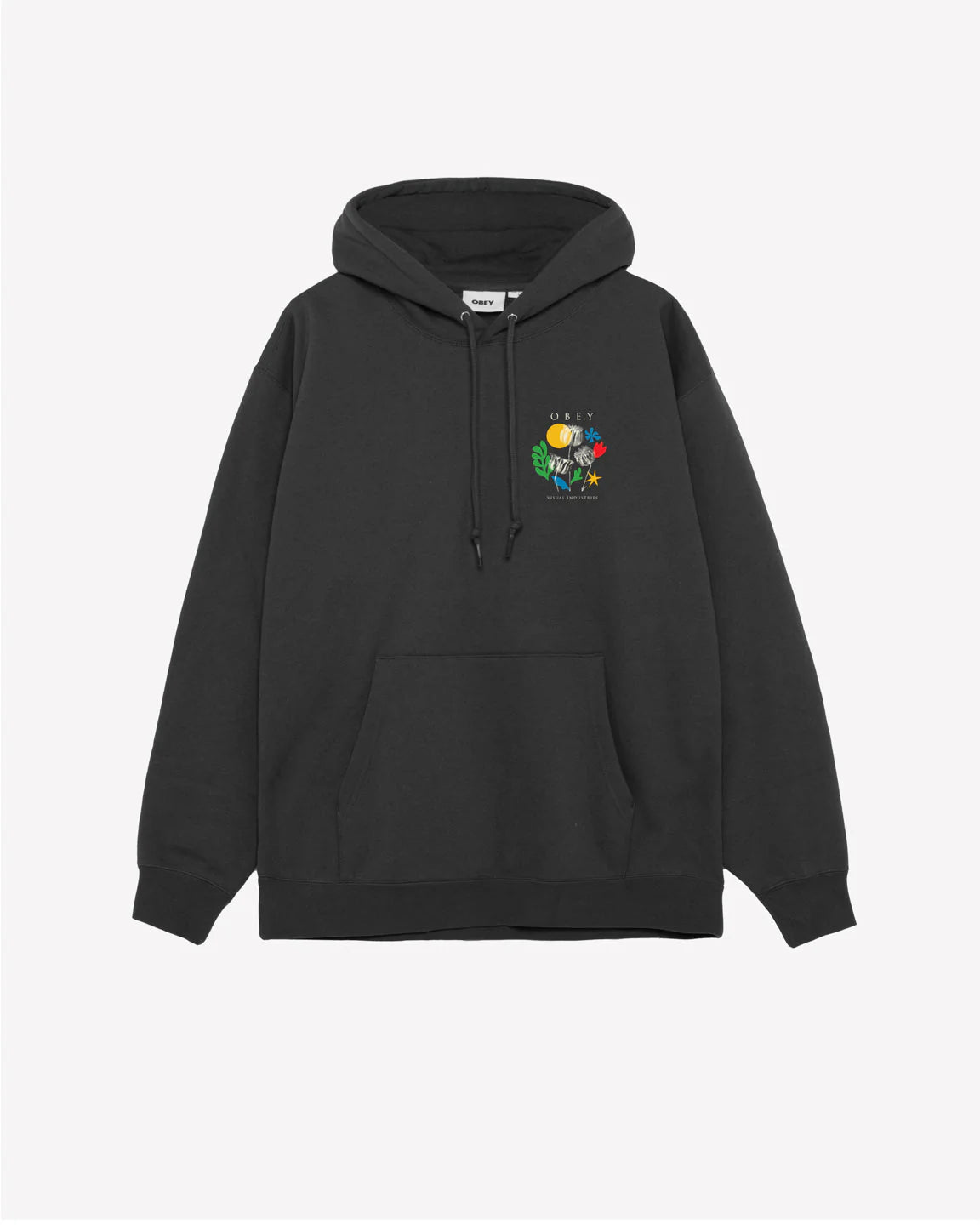 FLOWERS PAPERS SCISSORS HEAVYWEIGHT PULLOVER BLACK