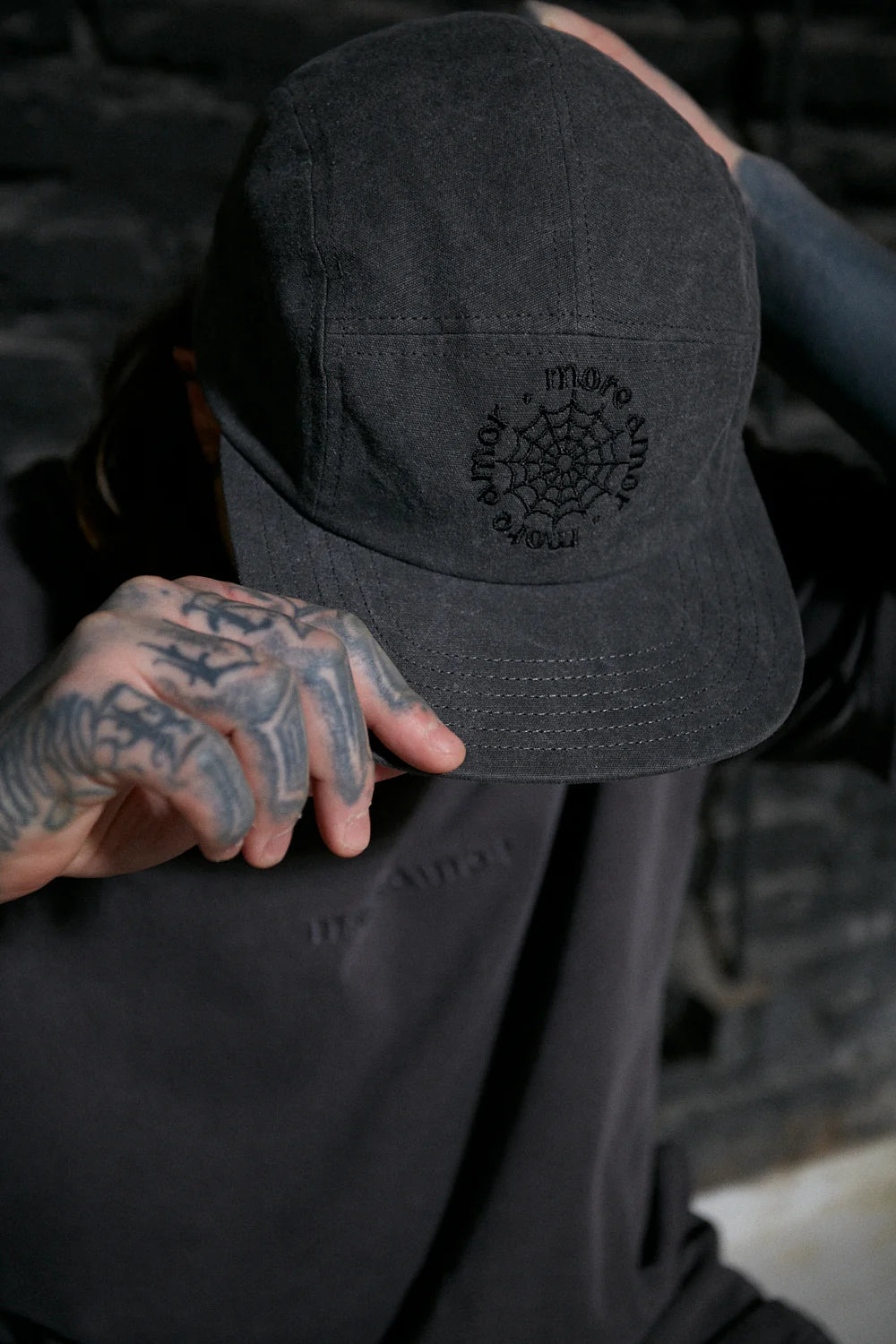 Jockey Five Panel SpiderWeb Gris | Dimedarko