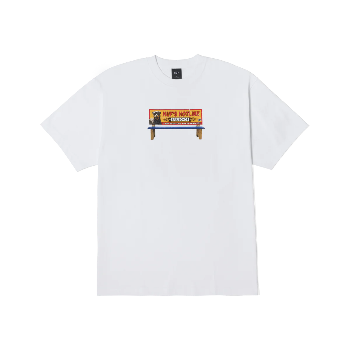 POLERA HUF BAIL BONDS WHITE