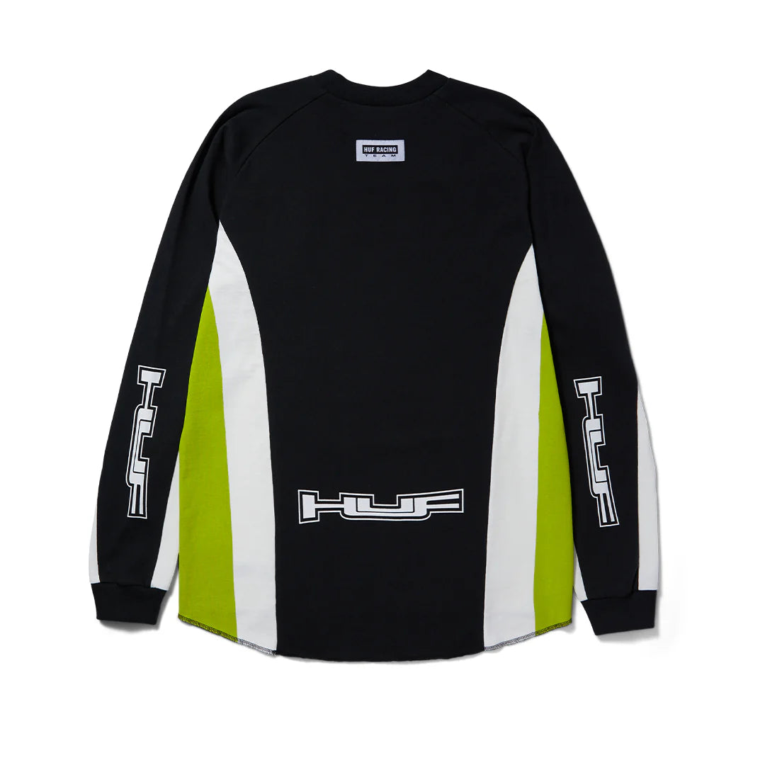 CAMISETA HUF HOLESHOT MOTO JERSEY BLACK