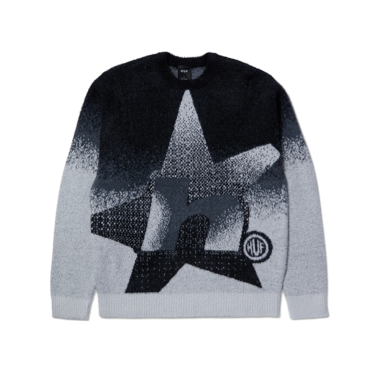 CHALECO HUF HORIZON MOHAIR CREWNECK SWEATER CHARCOAL