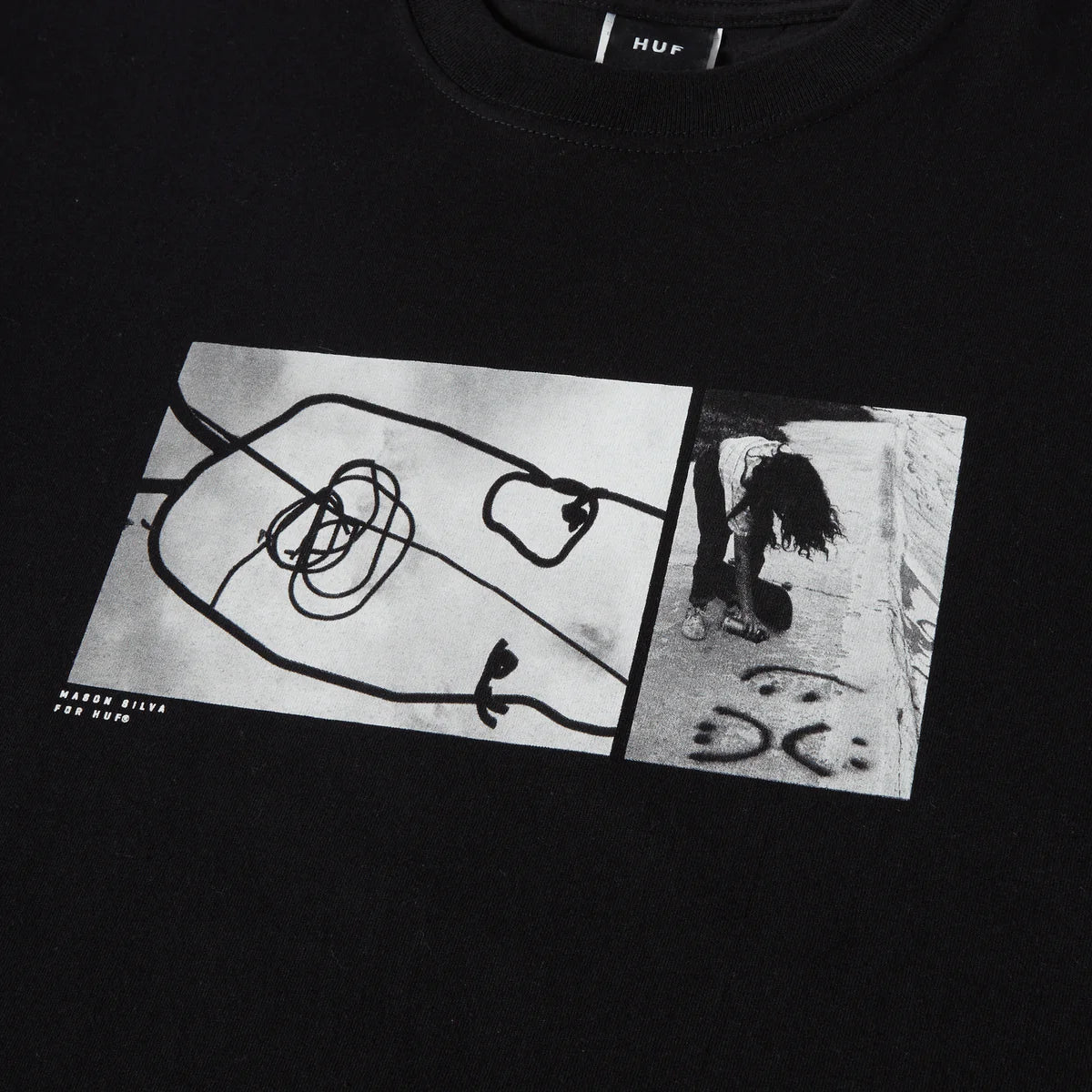 POLERA HUF MASON PHOTOS S/S TEE BLACK