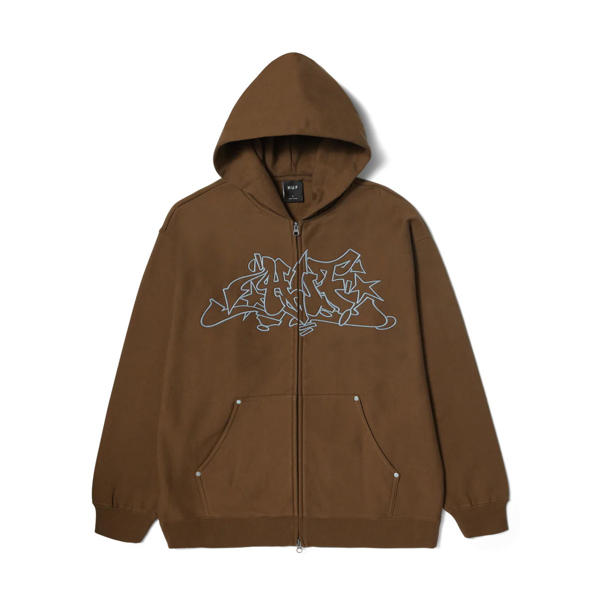 POLERON HUF FULL ZIP HW OUTLINES