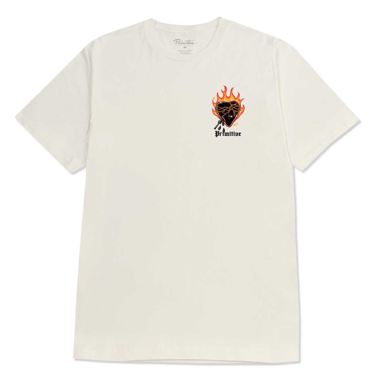 POLERA PRIMITIVE FLAMES CREAM