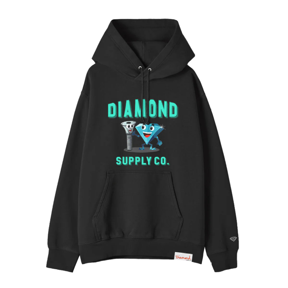 POLERON DIAMOND BOLT AND CUTTY HOODIE BLACK