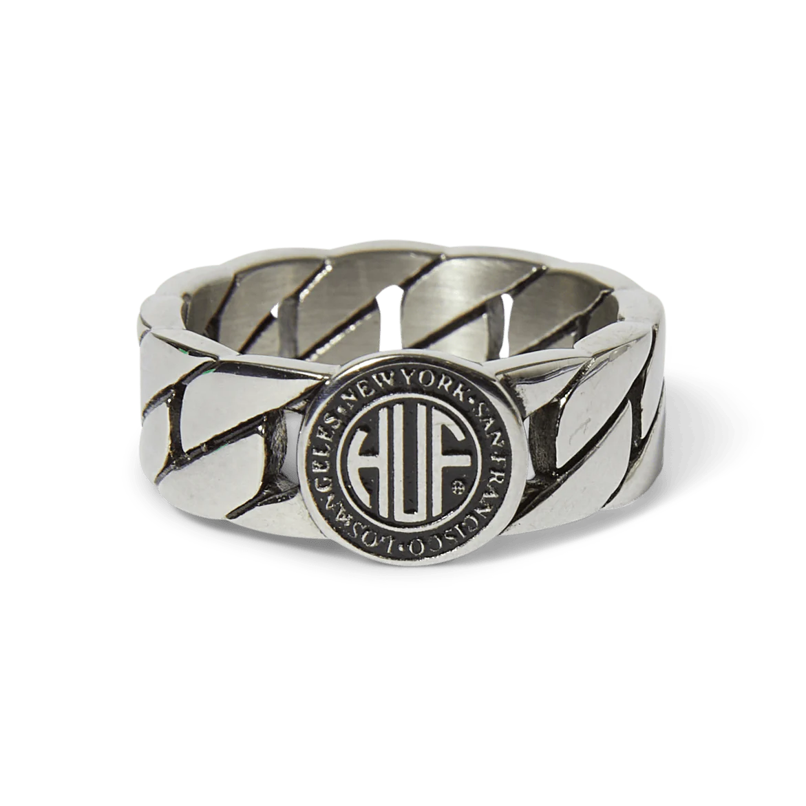 ANILLO HUF REGIONAL CUBAN LINK SILVER