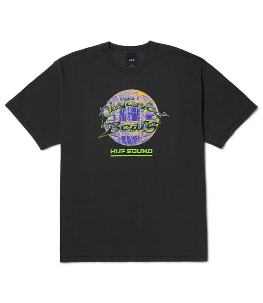 HUF DISTORTED WASHED S/S TEE WASHED BLACK