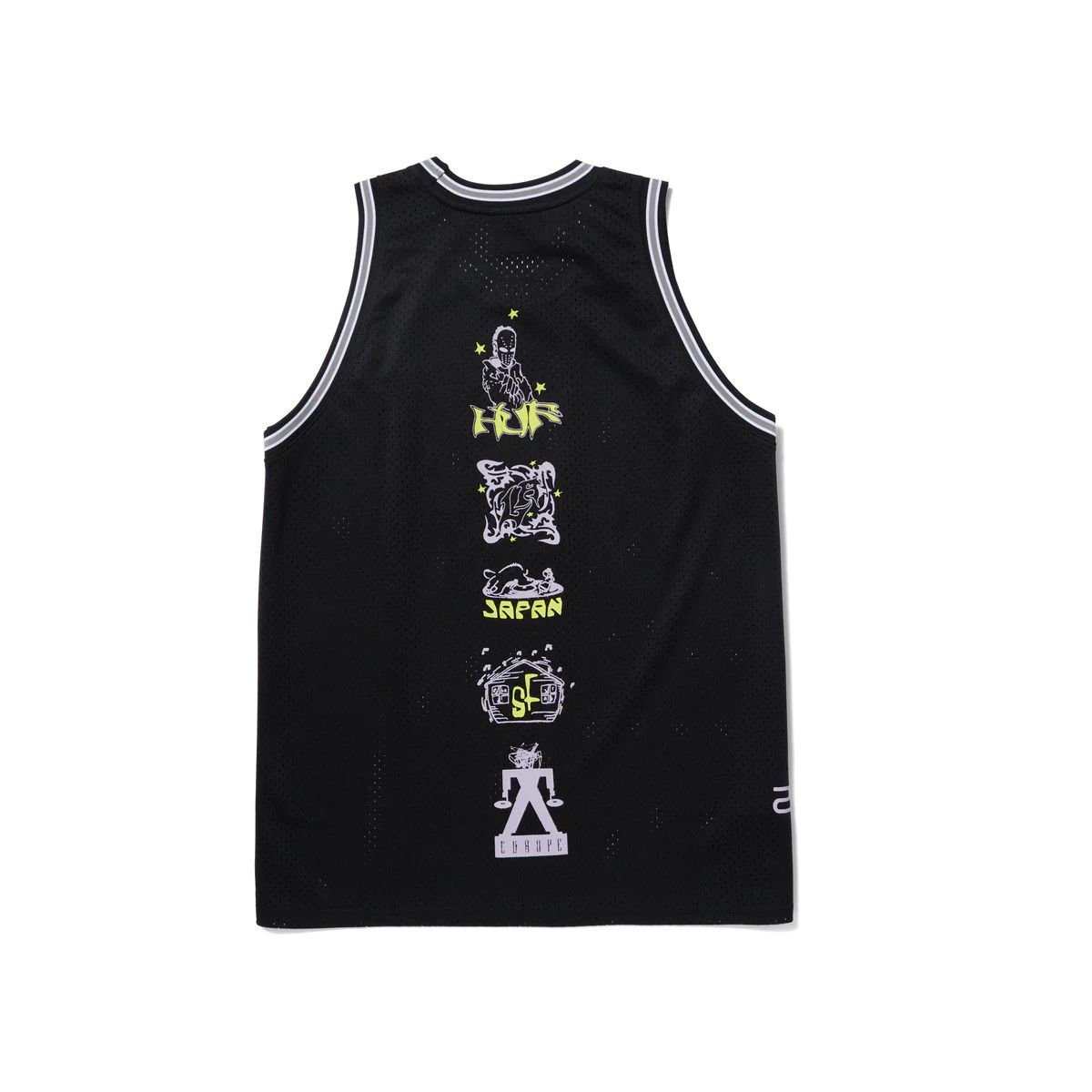 HUF ZINE MESH BASKETBALL JERSEY BLACK