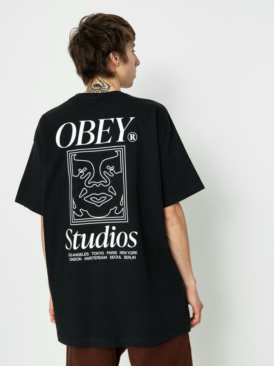 OBEY STUDIOS ICON TEE JET BLACK