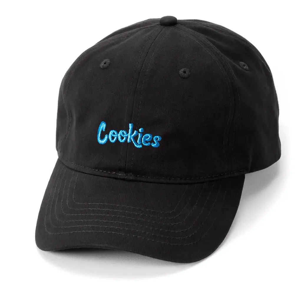 DAD HAT ORIGINAL MINT COTTON CANVAS EMBROIDERED BLACK/ COOKIES BLUE