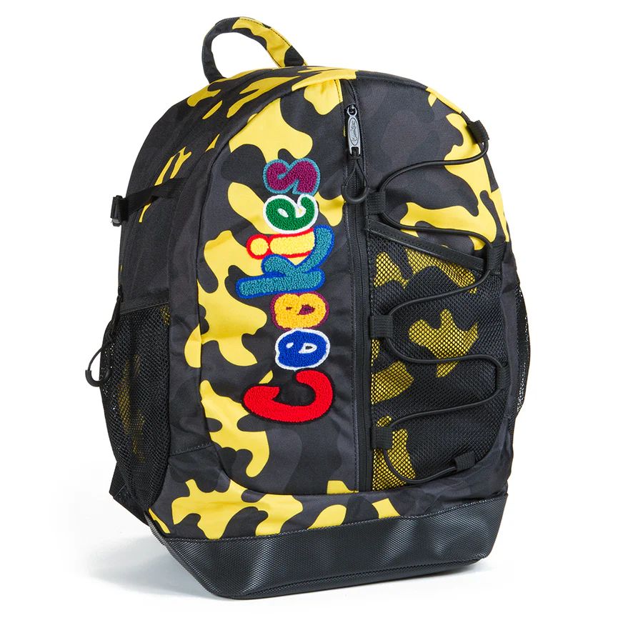 BACKPACK COOKIES SMELL PROOF THE BUNGEE YELLOW CAMO