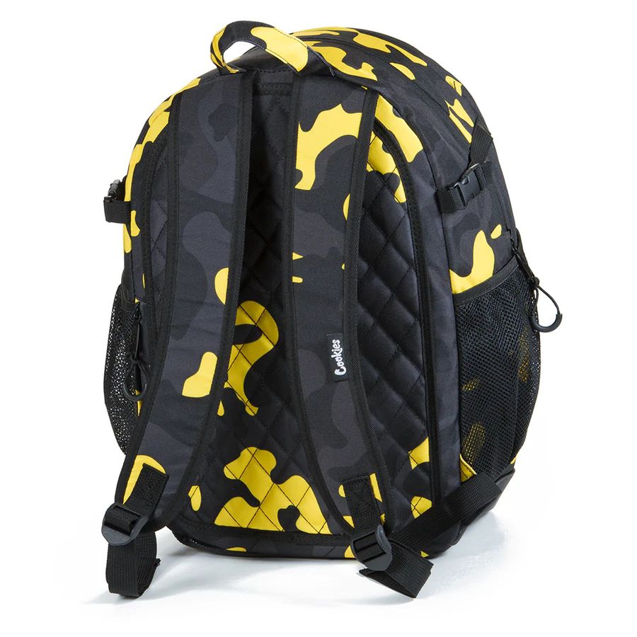 BACKPACK COOKIES SMELL PROOF THE BUNGEE YELLOW CAMO