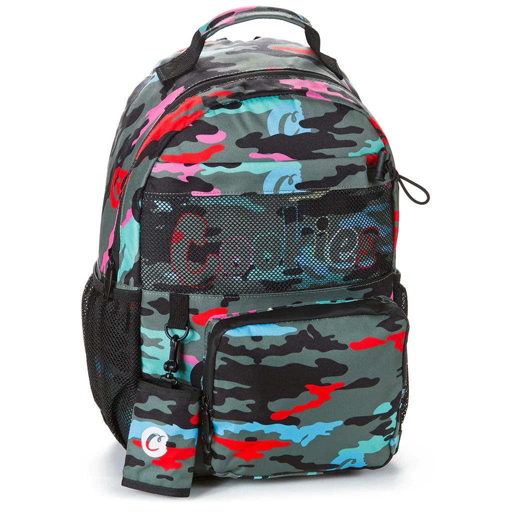 BACKPACK STASHER SMELL PROOF POLY CANVAS GREEN CAMO