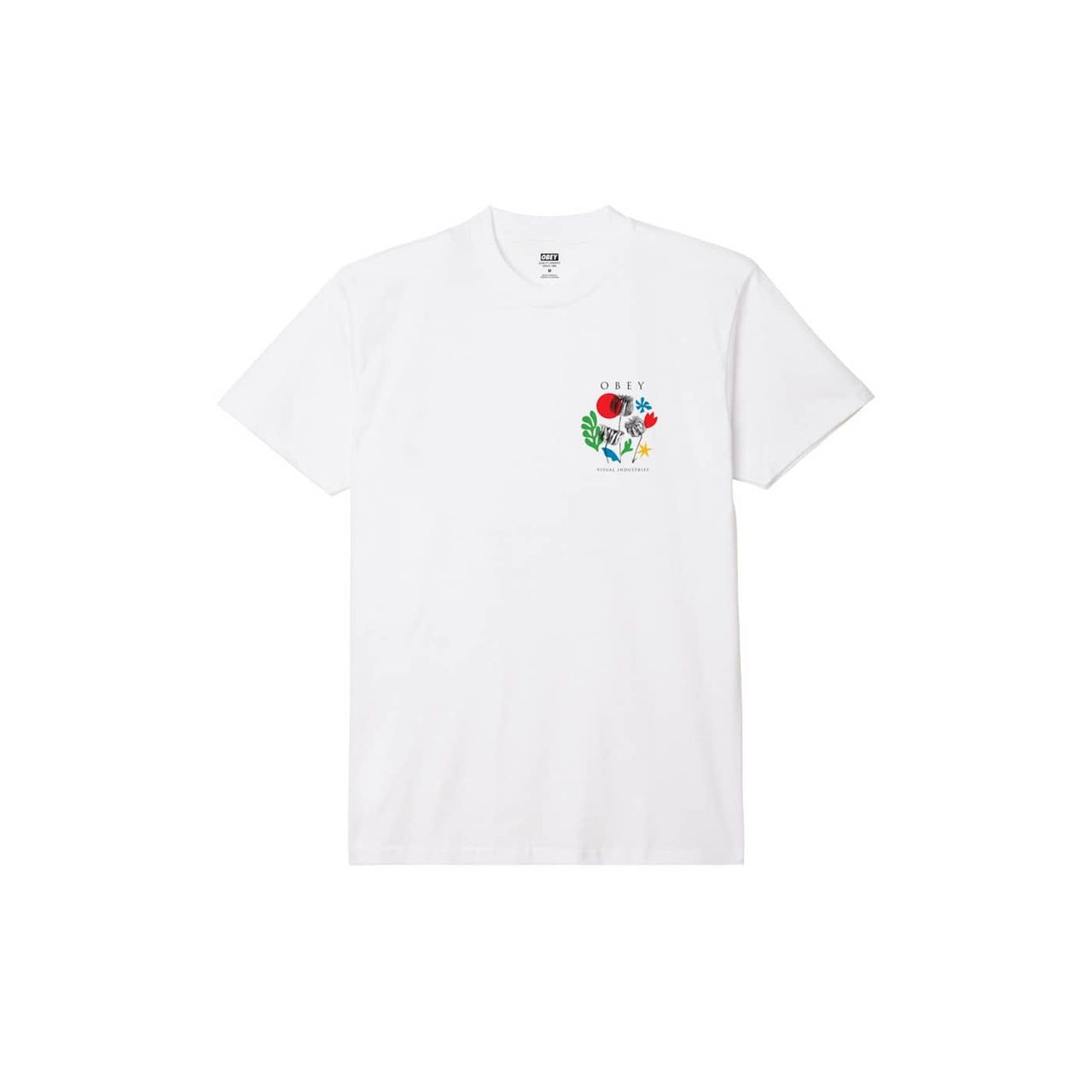 OBEY FLOWERS PAPERS SCISSORS TEE WHITE