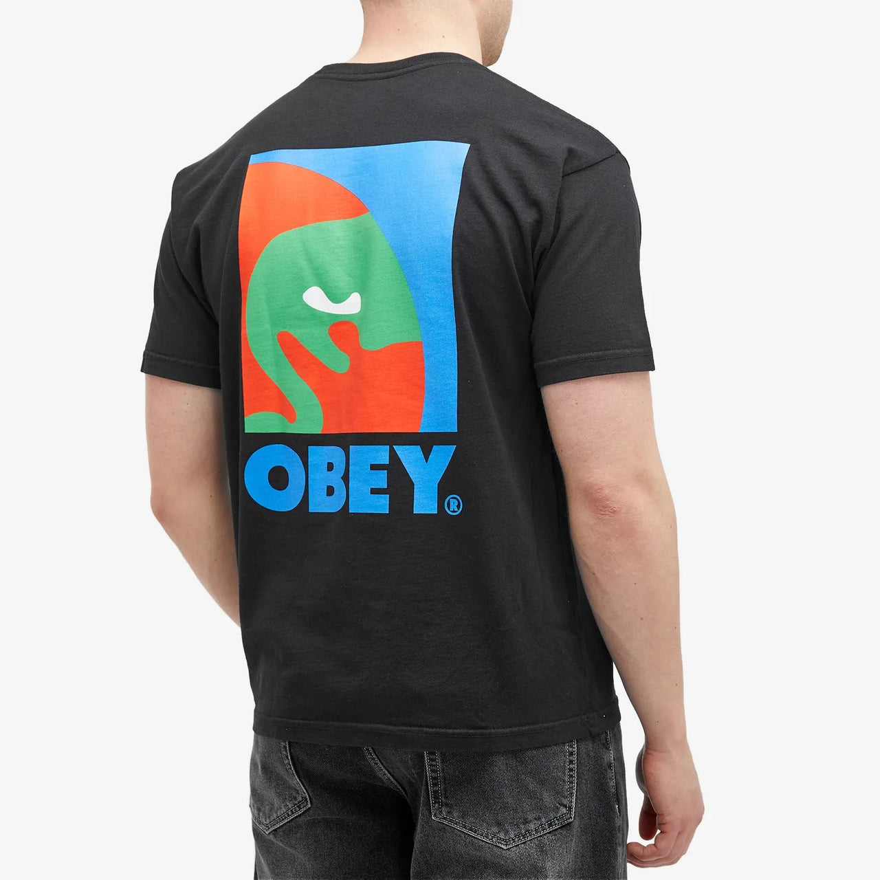 OBEY CIRCULAR ICON TEE JET BLACK