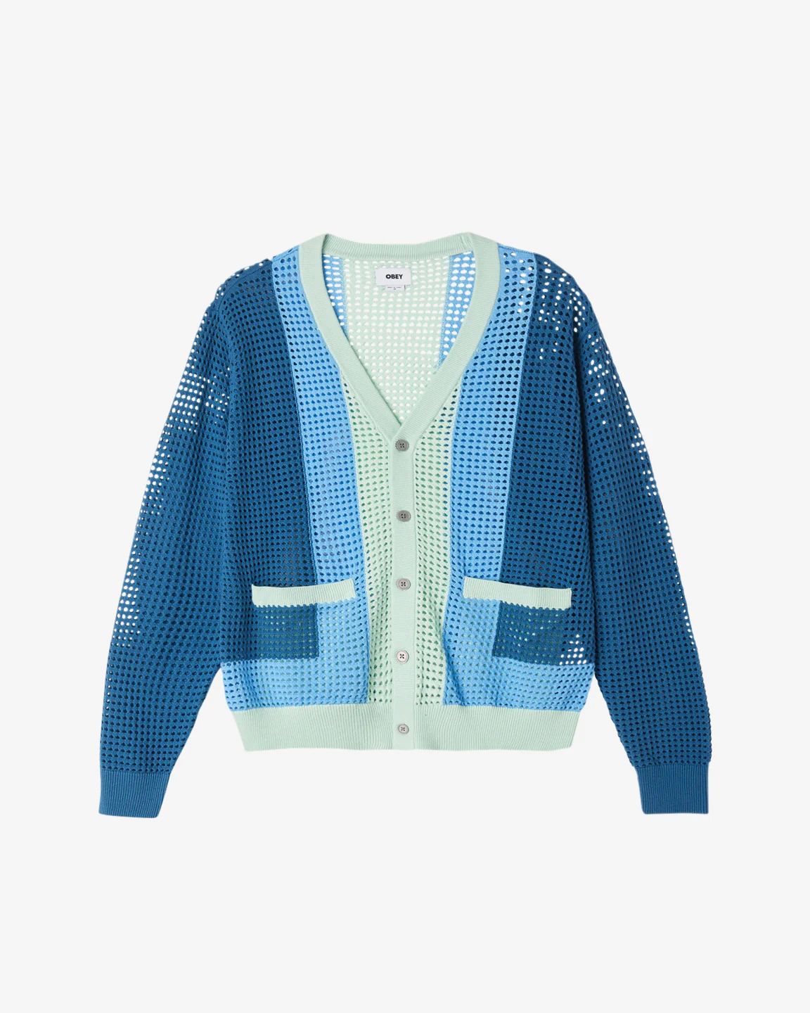 OBEY ANDERSON 60´S CARDIGAN CORONET BLUE MULTI