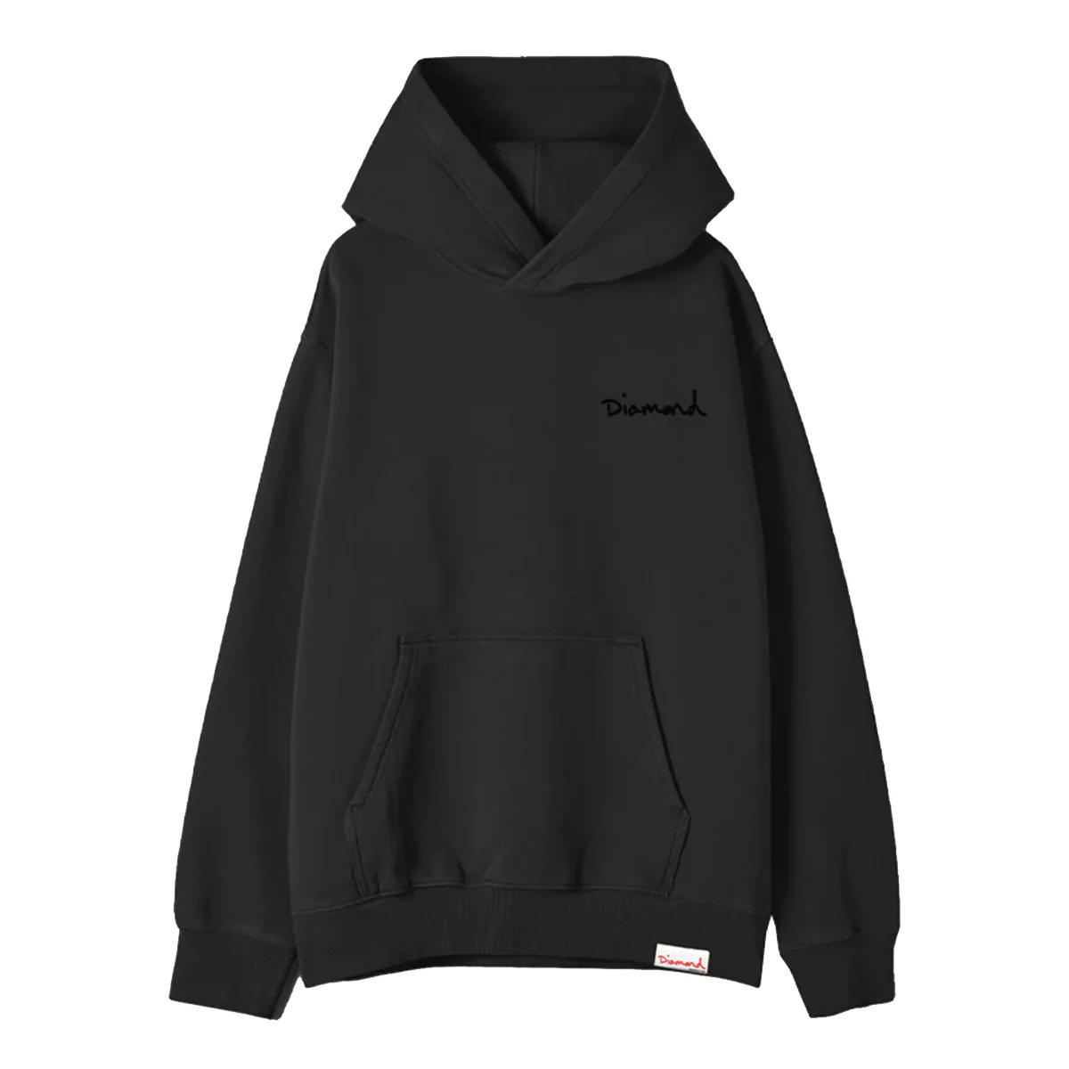 POLERON DIAMOND MINI OG SCRIPT HOODIE BLACK