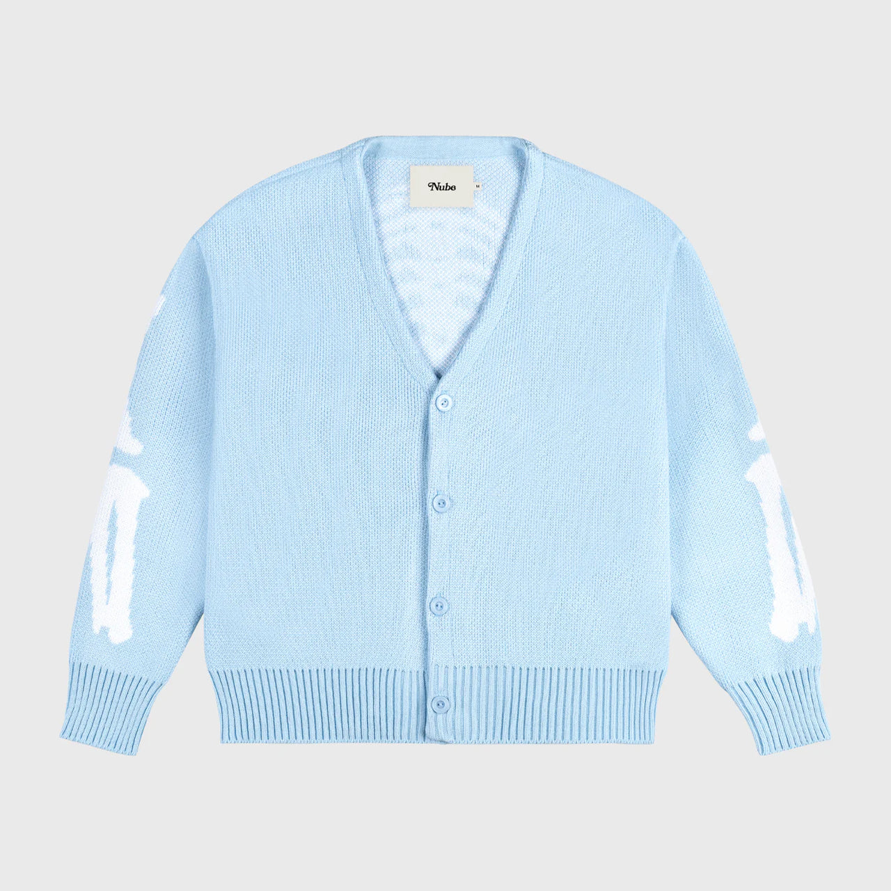 Skeleton Knit Cardigan Baby Blue