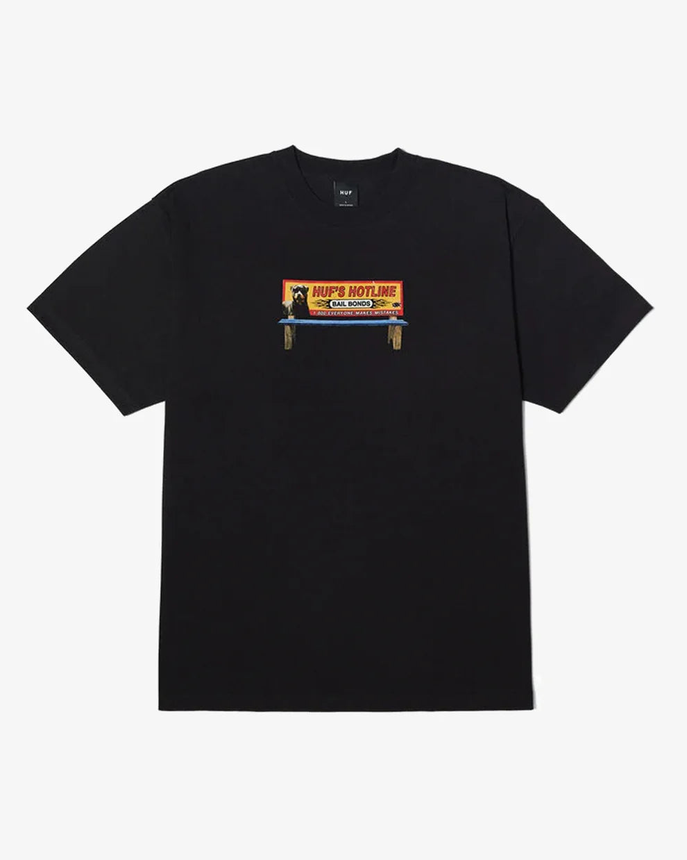 POLERA HUF BAIL BONDS BLACK