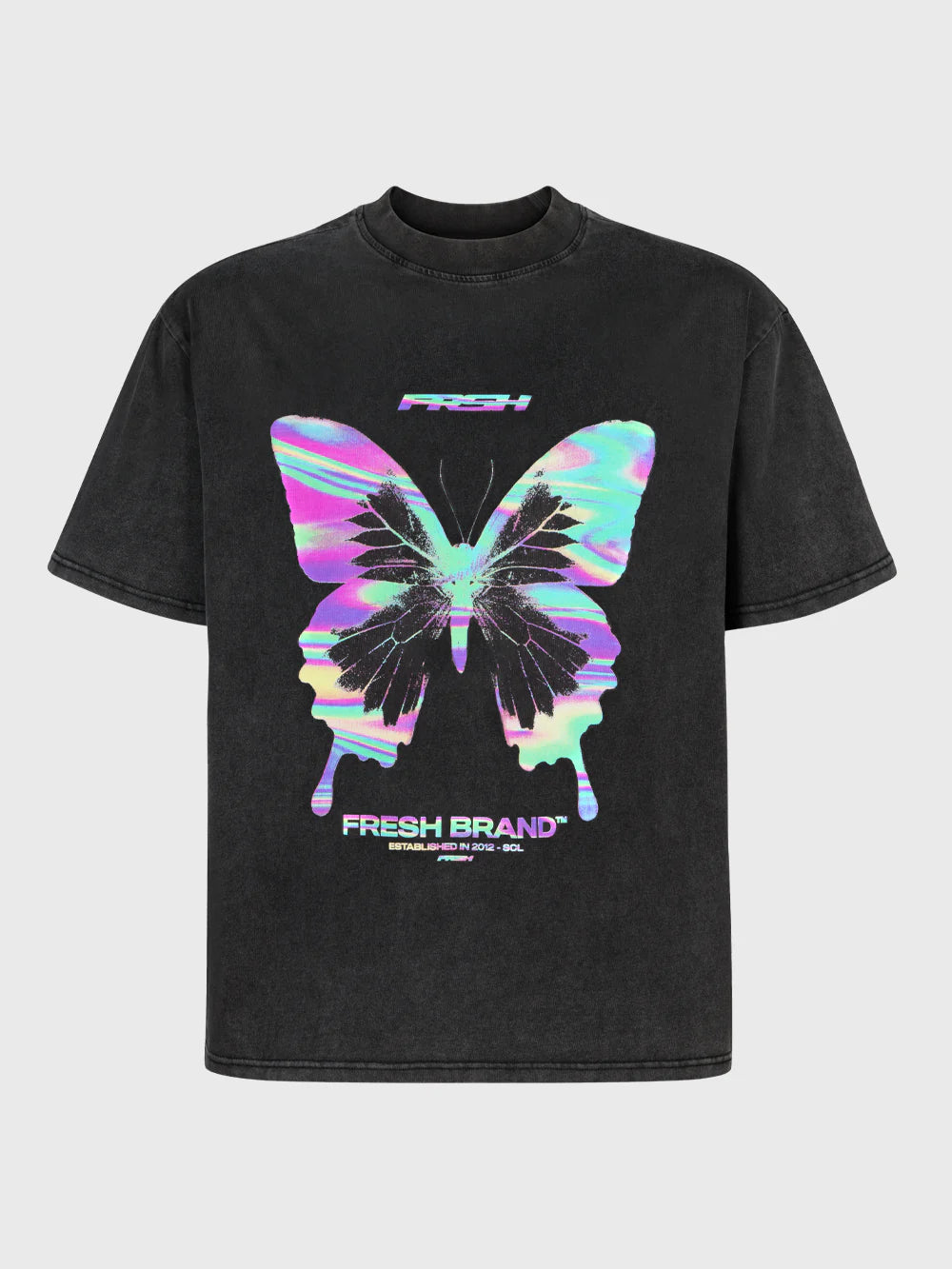 POLERA HEAVYWEIGHT MARIPOSA NEGRO VINTAGE