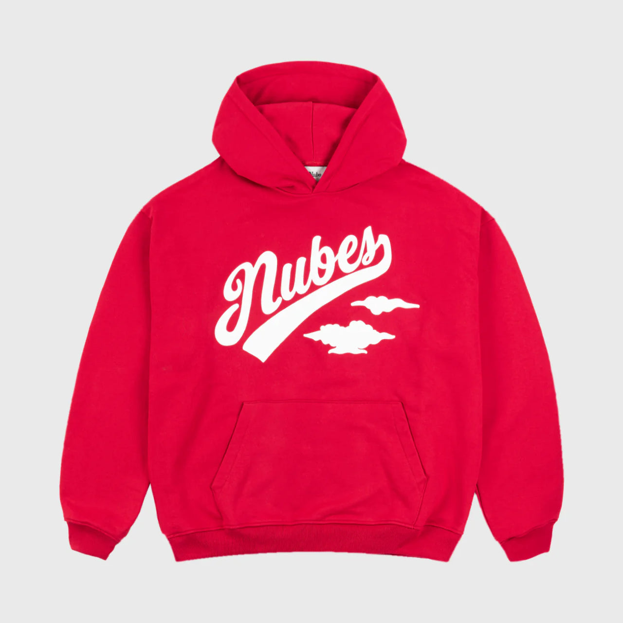 Nubes Red Boxy Hoodie